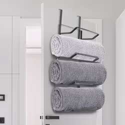 2/4 Tier Over The Door Towel Rails Rack Hanger Holder Bathroom Storage Organizer - 4 Tier