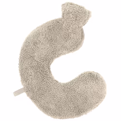 Neck Shoulder Hot Water Bottle Teddy Fur Curved Pain Reliever Relax Neck Muscles - Cream