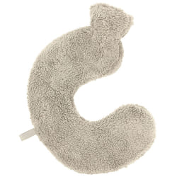 Neck Shoulder Hot Water Bottle Teddy Fur Curved Pain Reliever Relax Neck Muscles - Cream