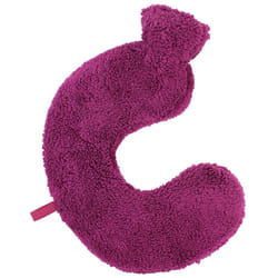 Neck Shoulder Hot Water Bottle Teddy Fur Curved Pain Reliever Relax Neck Muscles - Purple