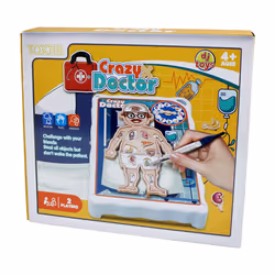) Kids 5 Piece Game Bundle Classic Family Educational Fun Traditional Board Games - Crazy Doctor (Operation