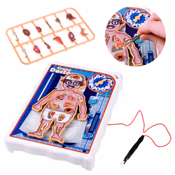 ) Kids 5 Piece Game Bundle Classic Family Educational Fun Traditional Board Games - Crazy Doctor (Operation