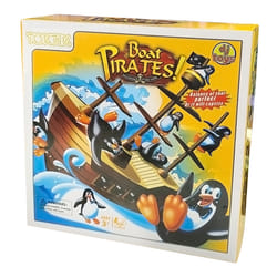 ) Kids 5 Piece Game Bundle Classic Family Educational Fun Traditional Board Games - Pirate Penguin (Rock the Boat