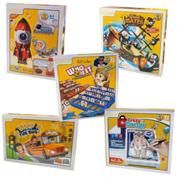 ) Kids 5 Piece Game Bundle Classic Family Educational Fun Traditional Board Games - One Of Each Bundle (5 Games