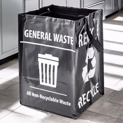 Pack of 5 Reusable Recycling Bags with Handles, Sturdy Easy Recycle Waste Removal