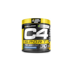 C4 Sport Pre Workout Powder ICY Blue Raspberry 30 Servings | Zero Sugar Pre Workout with Creatine Monohydrate 3.409g,