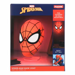 Paladone Spiderman Mask Light, Red, White, Spiderman, AAA, 222.3 mm, 130.1 mm, 94.6 mm