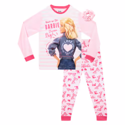 Barbie Pajamas Girls | Girls PJs and Scrunchie Set | Pajama Set for Gi