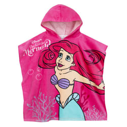 Disney Girls Beach Towel | Ariel Towel Poncho | Cotton Hooded Towel | The Little Mermaid Towel for Girls | One Size Pink  lmpo2548