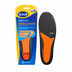 GelActiv Work & Boot Insoles for Men, All Day Comfort at Work, Shock Absorption and Comfort Cushioning with GelWave Technolog ...