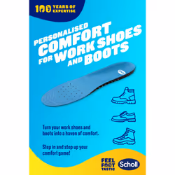 GelActiv Work & Boot Insoles for Men, All Day Comfort at Work, Shock Absorption and Comfort Cushioning with GelWave Technology, UK Size 7-12