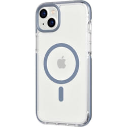 Tech21 Clear Case for iPhone 14 PLUS Crystal Anti Yellow Tough Hard - Steel Blue