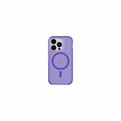Case for iPhone 14 Pro Tech21 EVO CHECK + Tempered Glass Screen Protector Purple