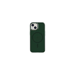 Liquid Silicone Case Cover for iPhone 15 Forest Green By Tech21 + Tempered Glass