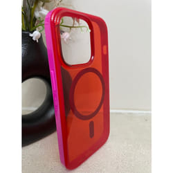 Genuine Tech21 Case for iPhone 14 Pro Magsafe Compatible EvoTint Red Pink+ Glass