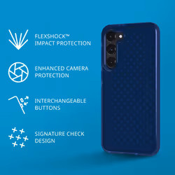 tech21 Evo Check for Samsung Galaxy S23 Plus - Midnight Blue 16ft Drop Protecion Shockproof Shock-Resistant and Scratch-Resistant Phone Case