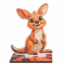 CRAFT Buddy Kangaroo Crystal Art Wildlife Buddies, Children's craft kit, 6 yr(s), Wood, Grey