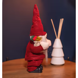 28cm Battery Operated Musical Walking Christmas Gonk Decoration in Red