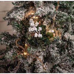 20cm Christmas Eucalyptus Pick with White Frosted Berries and Pinecone - Additional view 5