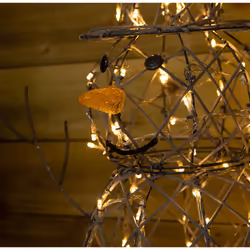 90cm Light up Grey Snowman with 130 White & Warm White LEDs