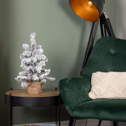45cm Mini Imperial Snow Flocked Christmas Tree in Burlap Base