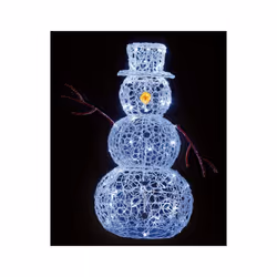 Premier - Acrylic Snowman 80 White LEDs - 90cm