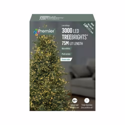 Premier - 3000 LED Multi Action Treebrights With Timer - White/Green
