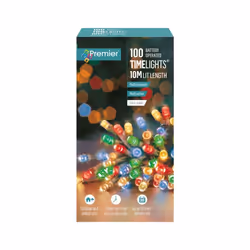 Premier - 100 LED Multi Action Battery Operated TIMELIGHTS - Multi/Clear Cable