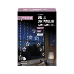 Premier - Pin Wire Star V Curtain 1.2m - 303 White LEDs