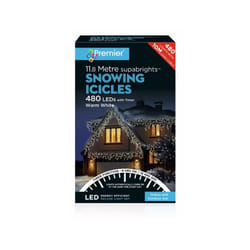 Premier - Snowing Icicles With Timer Warm White - 480 LED