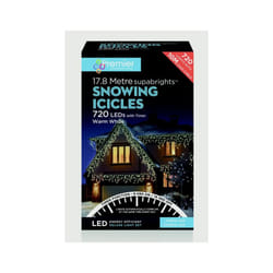 Premier - Snowing Icicles With Timer Warm White - 720 LED