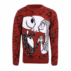 The Nightmare Before Christmas Collage Knitted Christmas Jumper - X Large