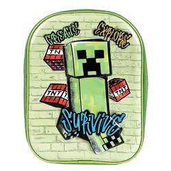 Minecraft 3D Eva Backpack Kids School Bag Rucksack Green