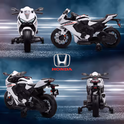HOMCOM Honda Licensed 6V Kids Electric Motorbike Ride On Car for 3-5 Years White - Additional view 7