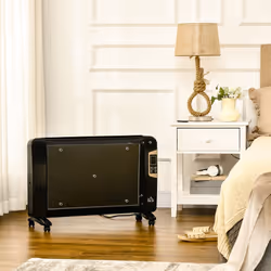 HOMCOM Mica Electric Space Heater, Portable Heater, 2 Settings 15-40C