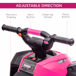 HOMCOM 12V Electric Quad Bikes for Kids Ride On Car ATV Toy for 3-5 Years Pink - Additional view 4