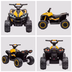 HOMCOM 12V Electric Quad Bikes for Kids Ride On Car ATV Toy for 3-5 Years Yellow - Additional view 5