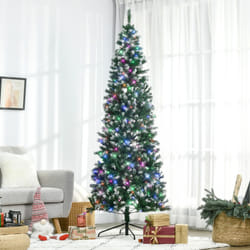 HOMCOM 7FT Prelit Artificial Xmas Tree Holiday DÃ©cor w/ 350 Colourful LED Light