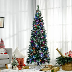 HOMCOM 6FTPrelit Artificial Xmas Tree Holiday DÃ©cor w/ 300 Colourful LED Light