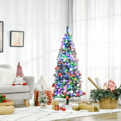 HOMCOM 5FT Prelit Artificial Xmas Tree Holiday DÃ©cor w/ 250 Colourful LED Light