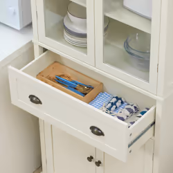 HOMCOM Kitchen Cupboard, 5-tier Storage Cabinet with Adjustable Shelves, Cream - Additional view 6