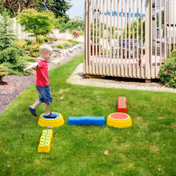 Outsunny 5 PCS Kids Stepping Stones Balance Beam w/ Non-Slip Surface and Bottom