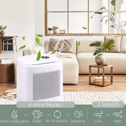 HOMCOM 10L/Day 2.2L WiFi Smart Dehumidifier, Portable Quiet Air Dehumidifier - Additional view 4