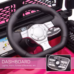 HOMCOM 12V Kids Electric Ride On Car Truck Off-road Toy W/ Remote Control Pink