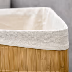 HOMCOM 55L Bamboo Corner Laundry Hamper Bamboo Laundry Basket 38x38x57cm Natural - Additional view 7