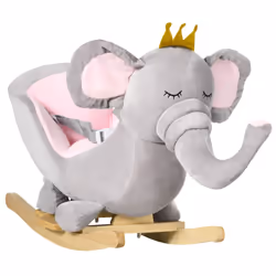 HOMCOM Baby Rocking Horse Elephant Rocking Chair Rocker Toy, for 18-36 Months - Additional view 4