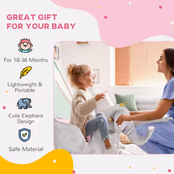 HOMCOM Baby Rocking Horse Elephant Rocking Chair Rocker Toy, for 18-36 Months - Additional view 5