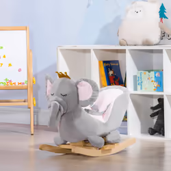 HOMCOM Baby Rocking Horse Elephant Rocking Chair Rocker Toy, for 18-36 Months - Additional view 7