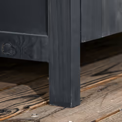 Outsunny Wooden Garden Shed Outdoor Shelves Utility Tool Storage Cabinet Grey - Additional view 7