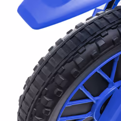 HOMCOM 12V Kids Electric Motorbike Ride-On Motorcycle w/ Training Wheels - Blue - Additional view 7